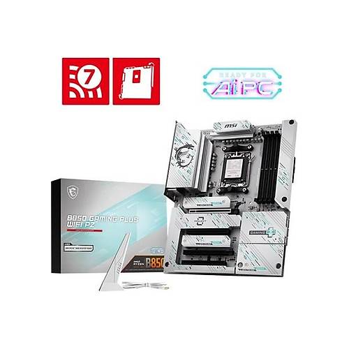 MSI Ms� MB B850 Gam�ng Plus W�f� Pz Am5 Ddr5 8200MHZ(OC) Dp 3x M.2 USB 10GBS 5g Lan W�-F� 7 Atx