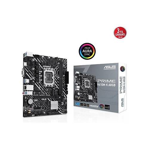 Asus PRIME H610M-K ARGB DDR5 5600MHz M.2 HDMI VGA mATX 1700p