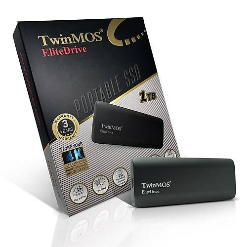TwinMOS 1TB Taþýnabilir External SSD USB 3.2/Type-C (Dark Grey)