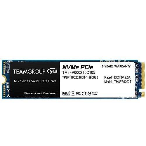 Team MP33 2TB M.2 PCIe Nvme SSD (1800/1500MB/s) TM8FP6002T0C101
