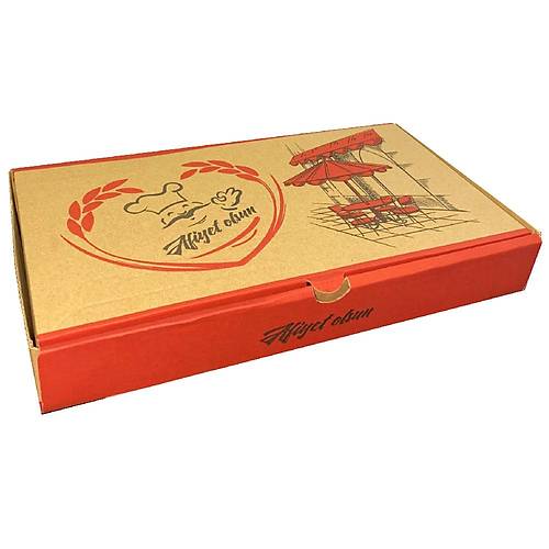 Pide Kutusu 1,5'luk 100'lü paket 230x150x45mm
