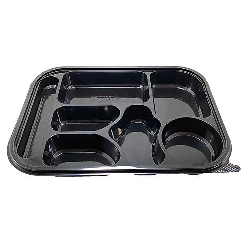 Kahvaltı Tabağı 7 bölmeli VEMPİ (Kap+Kapak Set) 100'lü paket
