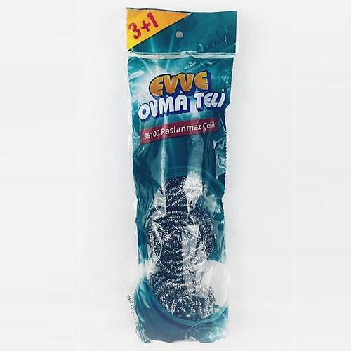 Top Tel Bulaşık Teli 11 gr.  4'lü paket EVVE