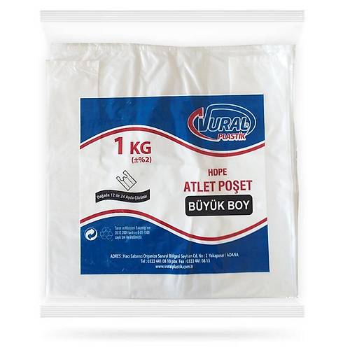 Poşet Kiloluk Atlet Hışır Büyük boy Kiloluk 10 kg'lık Paket