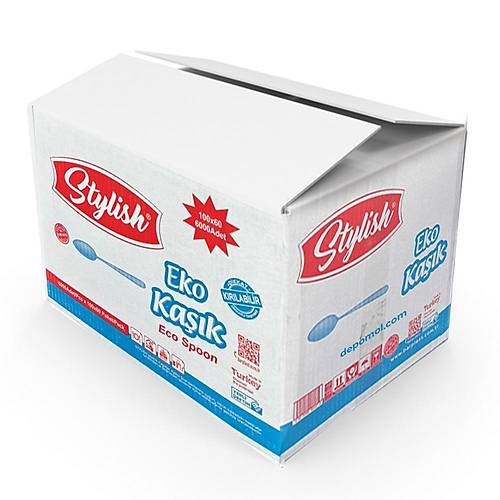Plastik Kaşık Büyük Beyaz 6000'li koli