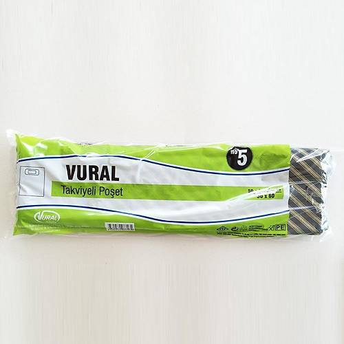 Takviyeli Poşet 50*60 No: 5 Siyah Diagonel 15'li paket