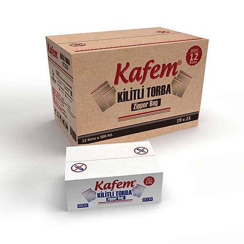 Kilitli Poşet 19*25 cm 300'lü paket X 12 li koli