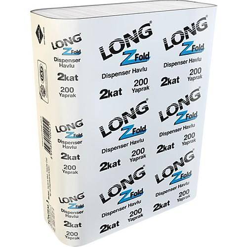 Dispenser Havlu Z Katlı Long Fold 200 Yaprak 12'li Koli