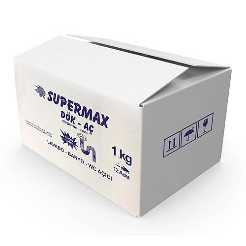 Lavabo Açıcı Süpermax DÖK-AÇ 1000 gr. 12 Adetli Koli
