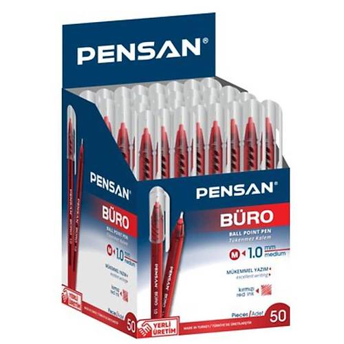 Tükenmez Kalem Kırmızı 50'li PENSAN