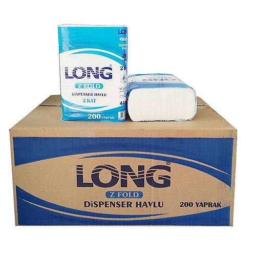 Dispenser Havlu Z Katlı Long Fold 200 Yaprak 12'li Koli