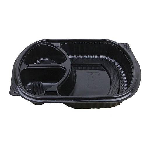 Yemek Kab 3 Blmeli SET (Mikrodalgaya uygun) Siyah 200'l koli
