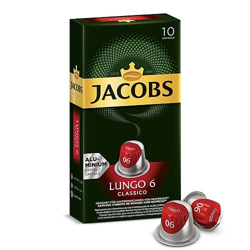 Kapsl Kahve Jacobs Lungo 6 Classico 10x10'lu koli