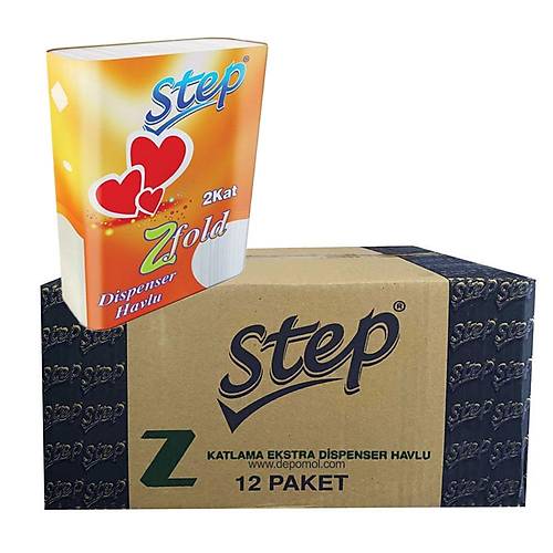 Dispenser Havlu Z Katl Step Extra 160 Yaprak 12'li Koli
