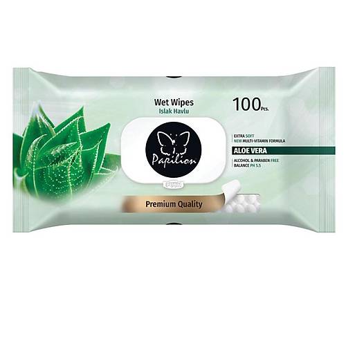 Islak Havlu Papilion Aleo Vera 100'l 18 paketli koli