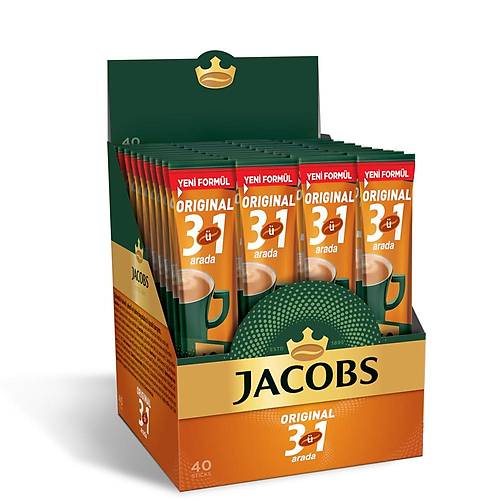 Hazır Kahve Jacobs 3'ü 1 Arada 40'lı Paket  8'li koli