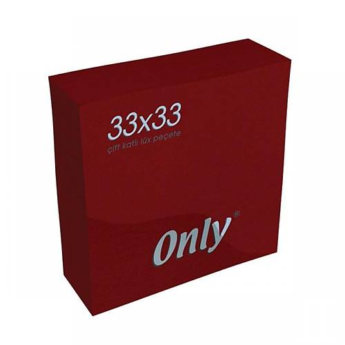 Servis Peete Only 33*33 cm Bordo 12'li Koli