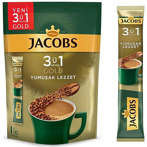Hazr Kahve Jacobs 3' 1 Arada Yumuak Lezzet 10'lu Paket