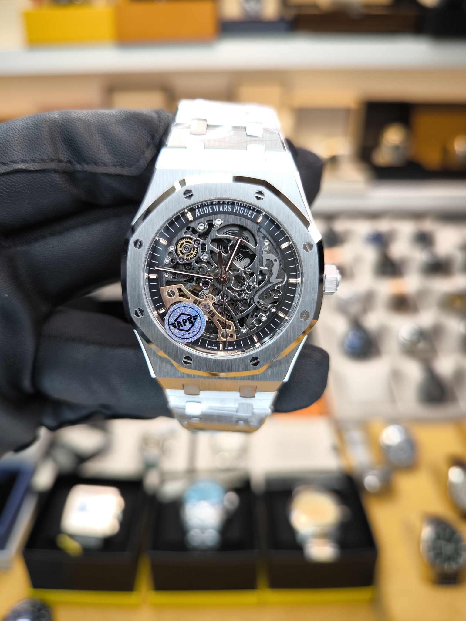 ROYAL OAK SELFWINDING OPENWORKED SKELETON SILVER