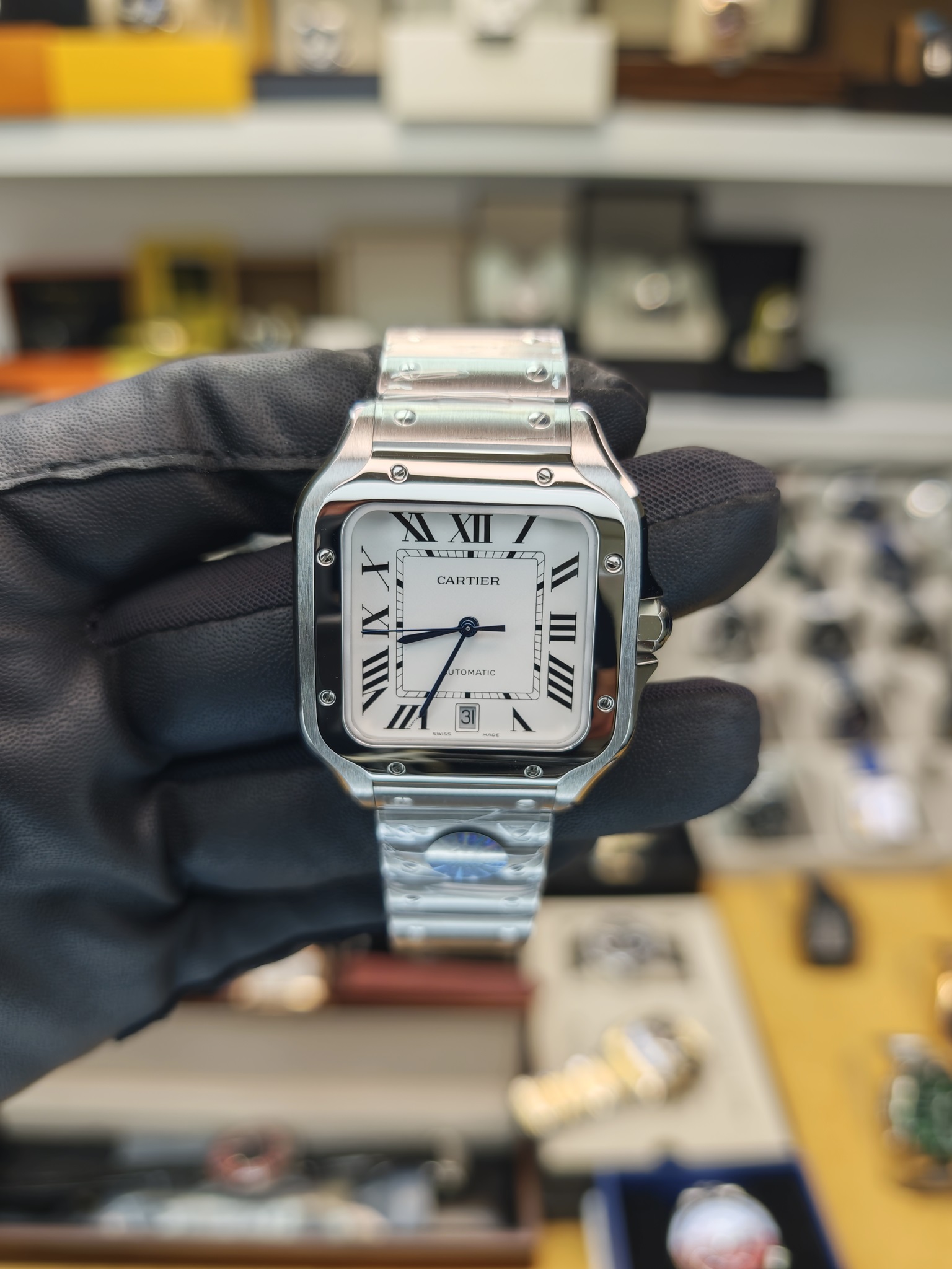 SANTOS DE CARTIER WHITE CRWSSA0029 ETA SAAT