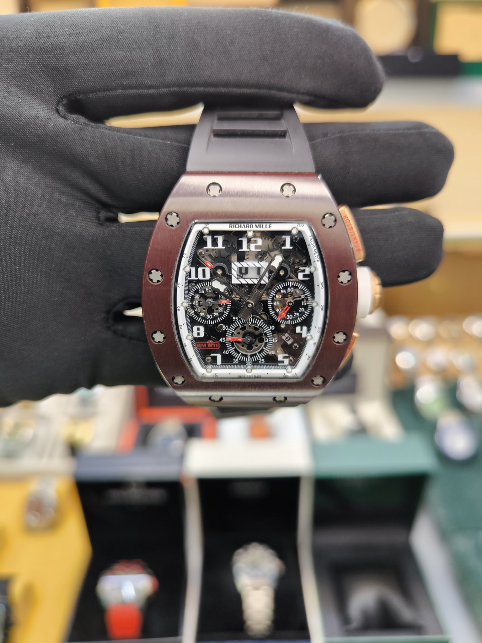 RM11 BROWN CERAMIC CHRONOGRAPH ETA SAAT