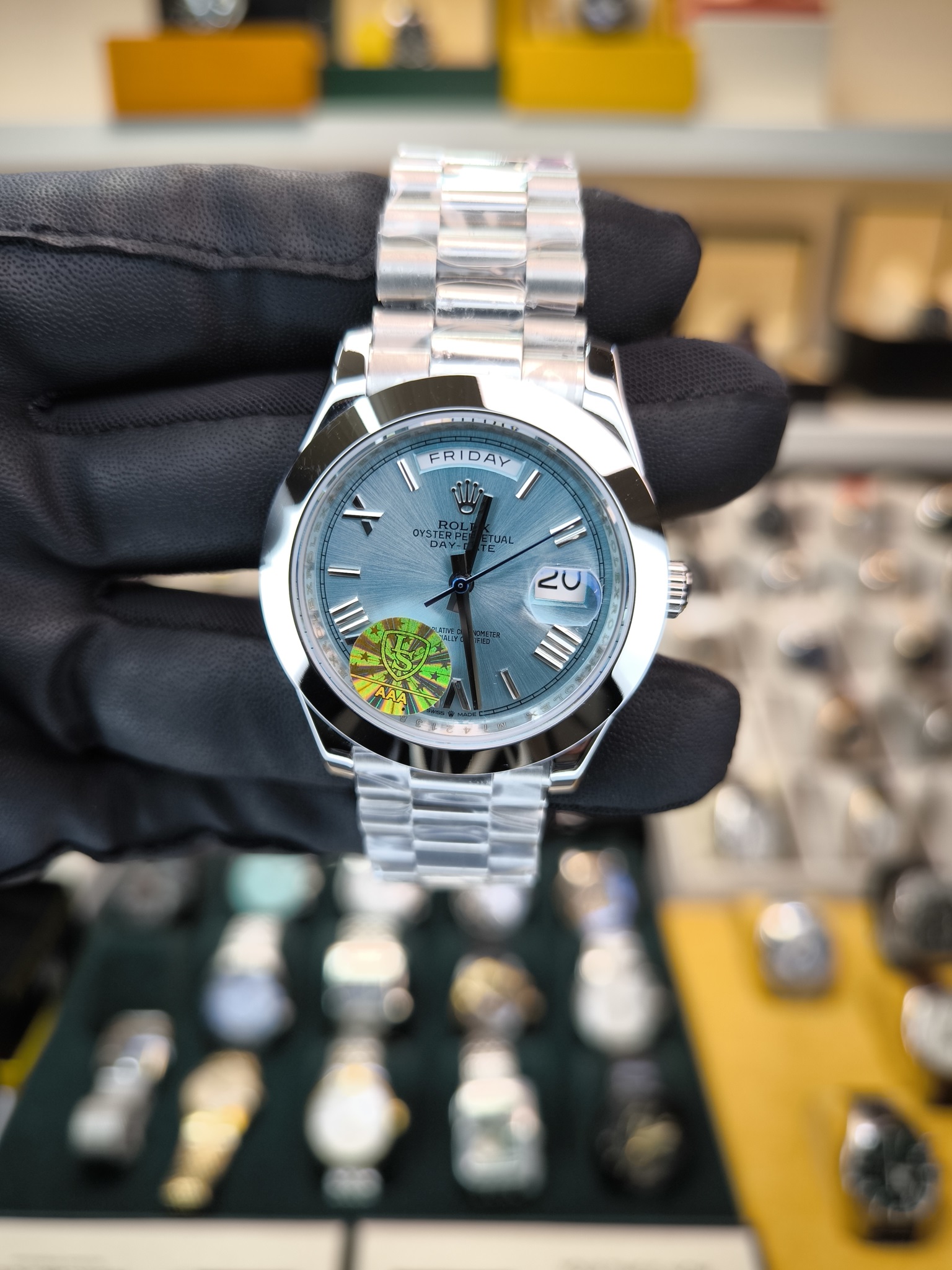 DAY DATE OTOMATİK GÜMÜŞ MAVİ