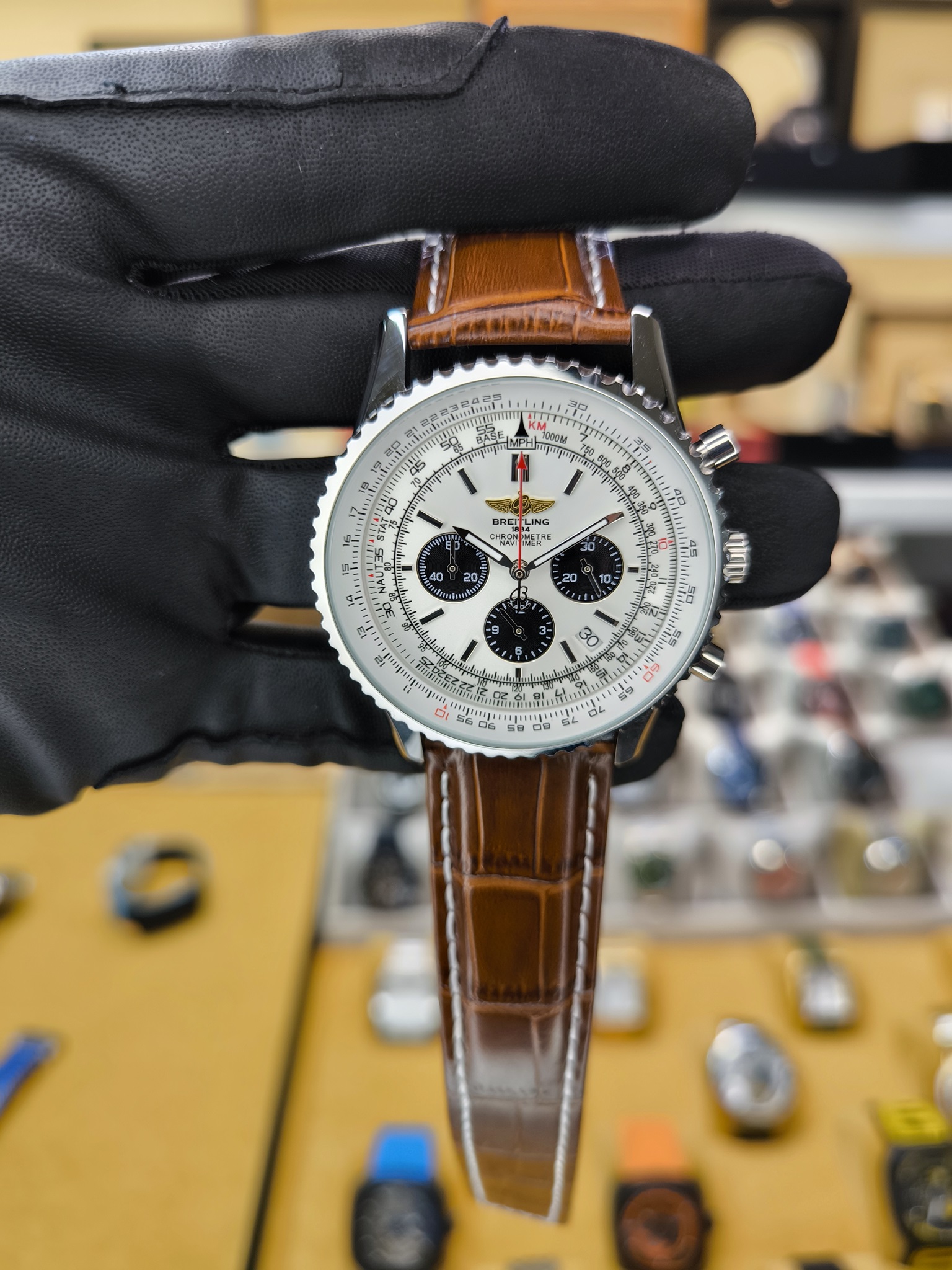 NAVITIMER CRONOGRAPH GÜMÜŞ SİYAH PANDA