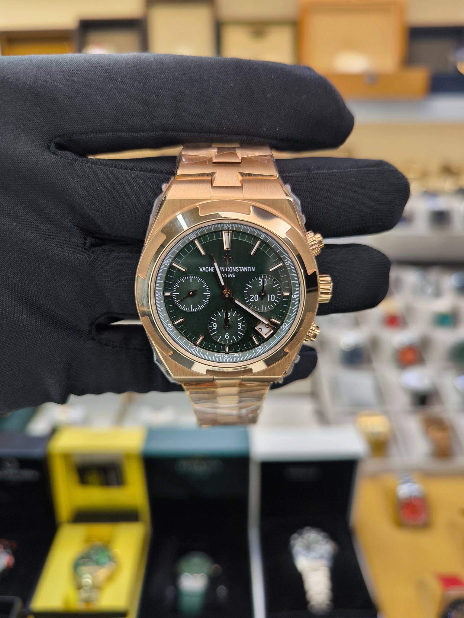 VACHERON CONSTANTIN OVERSEAS CHRONOGRAPH 5520V/210R-B966 ROSE GOLD ETA SAAT