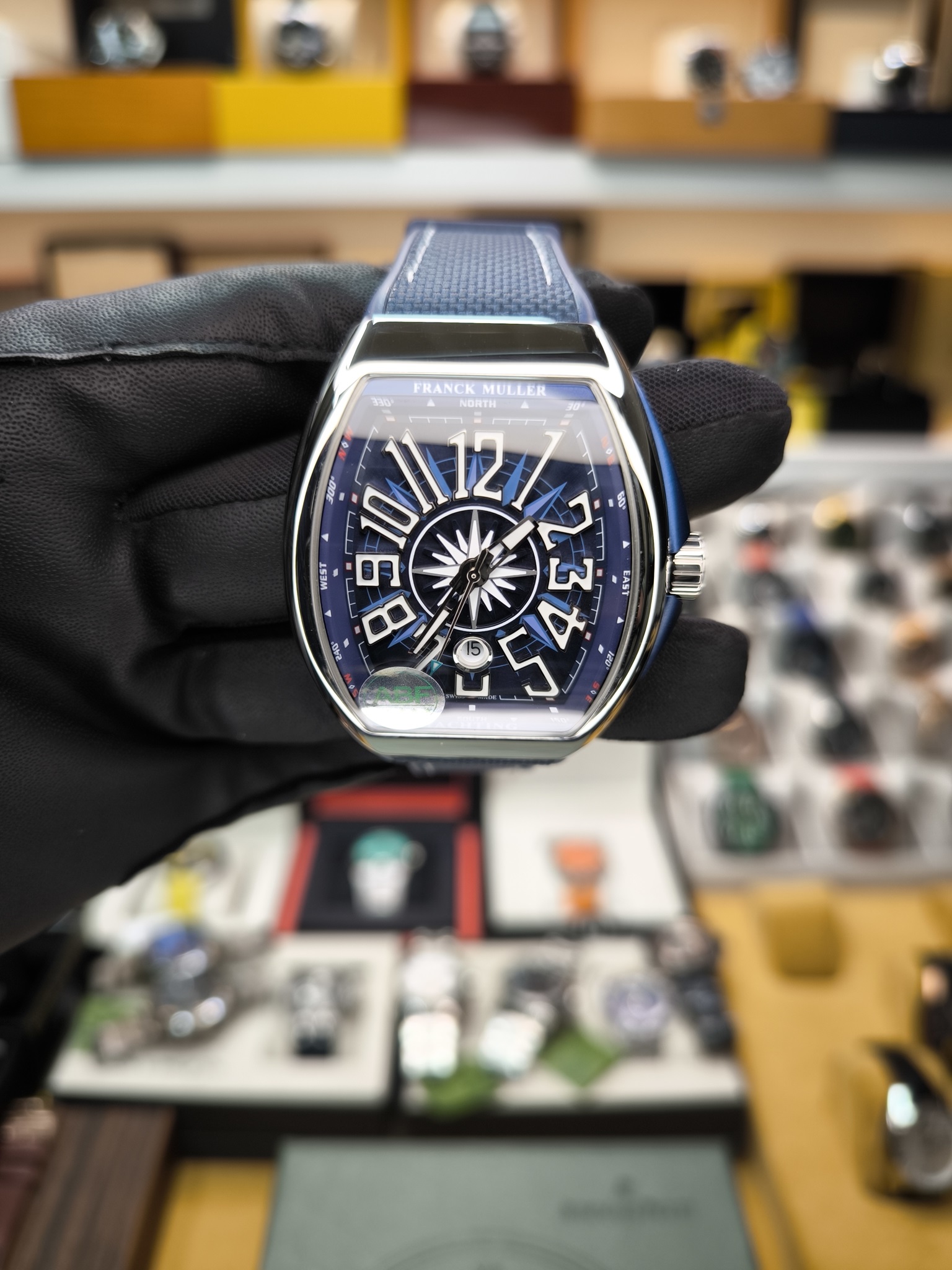 FRANCK MULLER V41 VANGUARD YACHTING POLISHED STAINLESS STEEL ETA SAAT