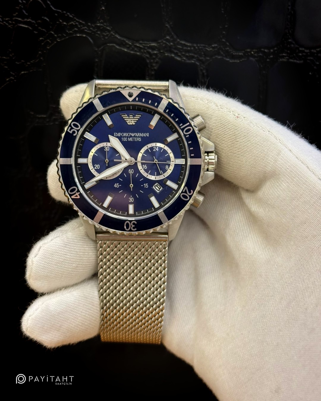 ARMANIベッドフォン Armani Kronograf AR11587 Hasır Kordon A Kalite | Replika