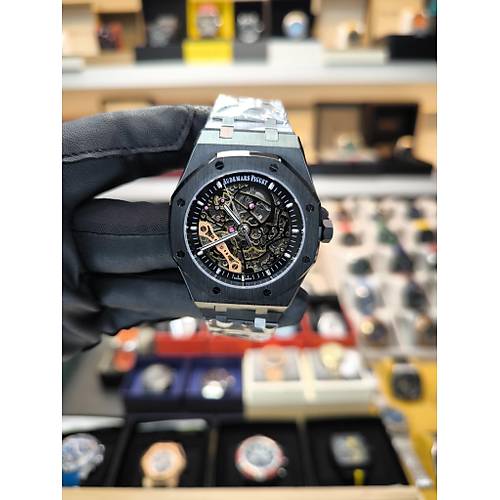 ROYAL OAK OPENWORKED SKELETON SYAH