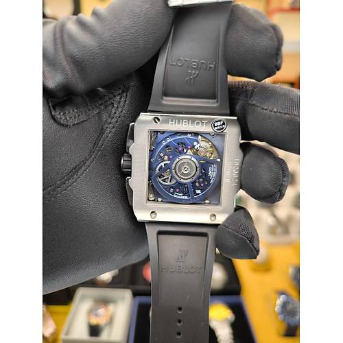 HUBLOT SQUARE BANG UNICO TITANIUM BLUE 821.NL.5170.RX ETA SAAT