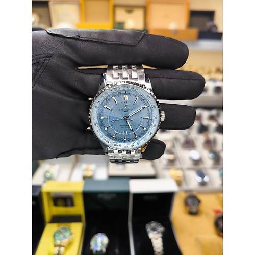 NAVITIMER GMT ICE BLUE OTOMAT�K REPL�KA SAAT