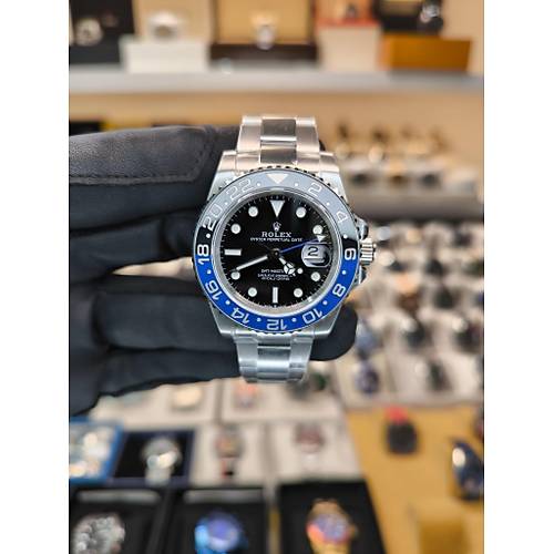 GMT-MASTER II OTOMATK MINJU BATMAN BEZEL OYSTER REPLKA SAAT