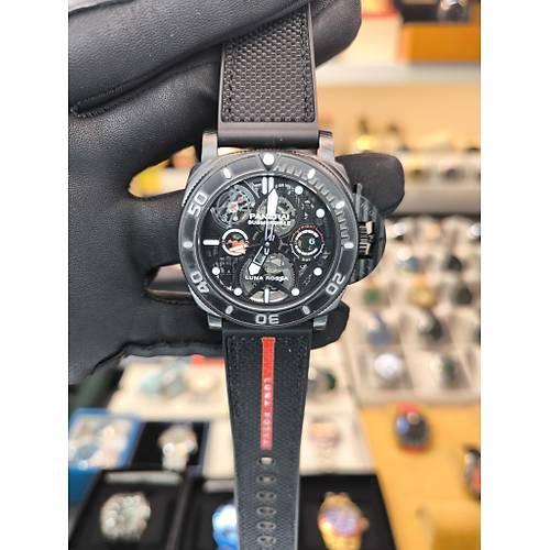 SUBMERSIBLE TOURBILLON GMT LUNA ROSSA EXPERIENCE EDITION AUTOMATIC REPL�KA SAAT