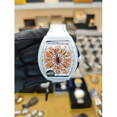 FRANCK MULLER VANGUARD V45 WHITE CERAMIC ETA SAAT