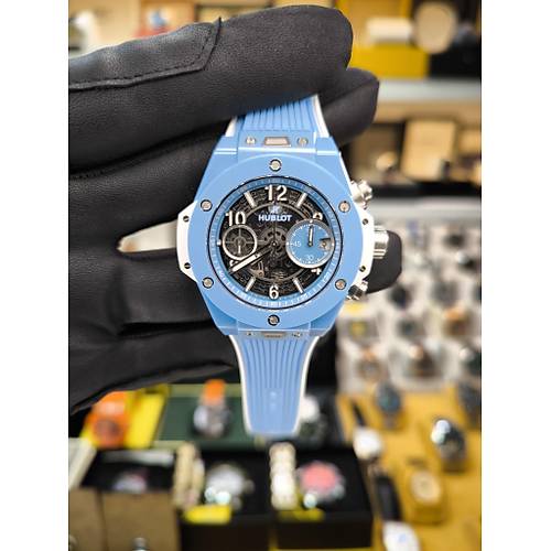 HUBLOT UNICO BIG BANG SKY BLUE CERAMIC ETA SAAT