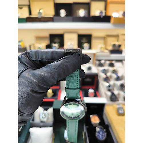 BLANCPAIN FIFTY FATHOMS BATHYSCAPHE GREEN DIAL  ETA SAAT