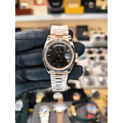 ROLEX Day-Date 40mm Brown Dial 18K Alt�n Kaplama 228235 ETA SAAT