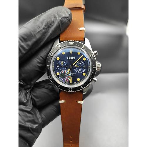 ORIS DIVERS SIXTY-FIVE BUCHERER BLUE EDITION CRONOGRAPH