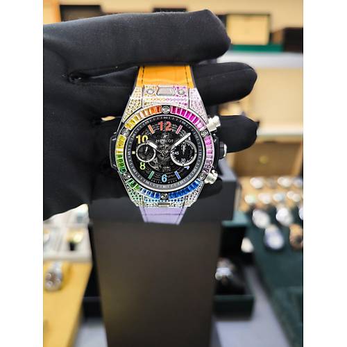 HUBLOT UNICO TITANIUM RAINBOW 441.NX.1117.LR.0999 ETA SAAT