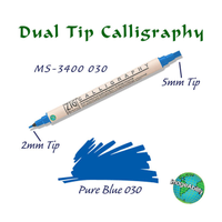 Zig Calligraphy ift Ulu Kaligrafi Kalemi 2 mm + 5 mm 030 Blue