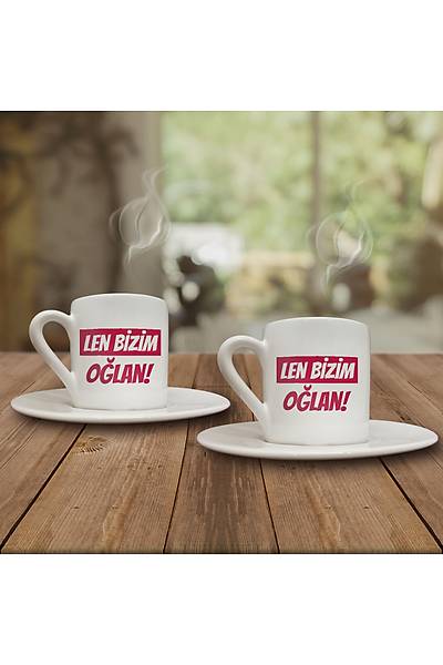 Len Bizim Oğlan(2li Kahve Fincanı Set)