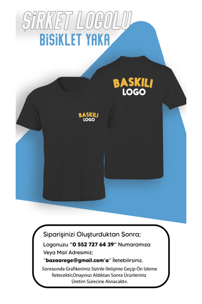 Şirket Logolu Baskı Üniseks Tişört