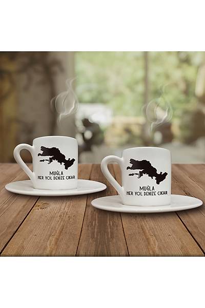 Mula Her Yol Denize kar (2li Kahve Fincan Set)