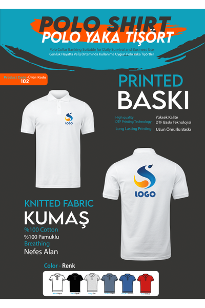 irket Baskl Polo Yaka  Tirt