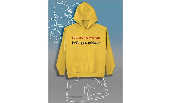 Bu Sweati Giyiyorum nk uan stmde (niseks ocuk Kaponlu)