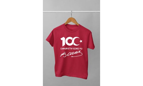 100. Yl Cumhuriyet (Uniseks ocuk Tirt)