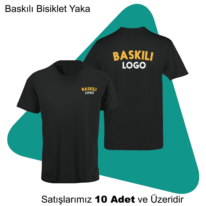 irket Logolu %100 Pamuk Baskl niseks Tirt (EGB01)