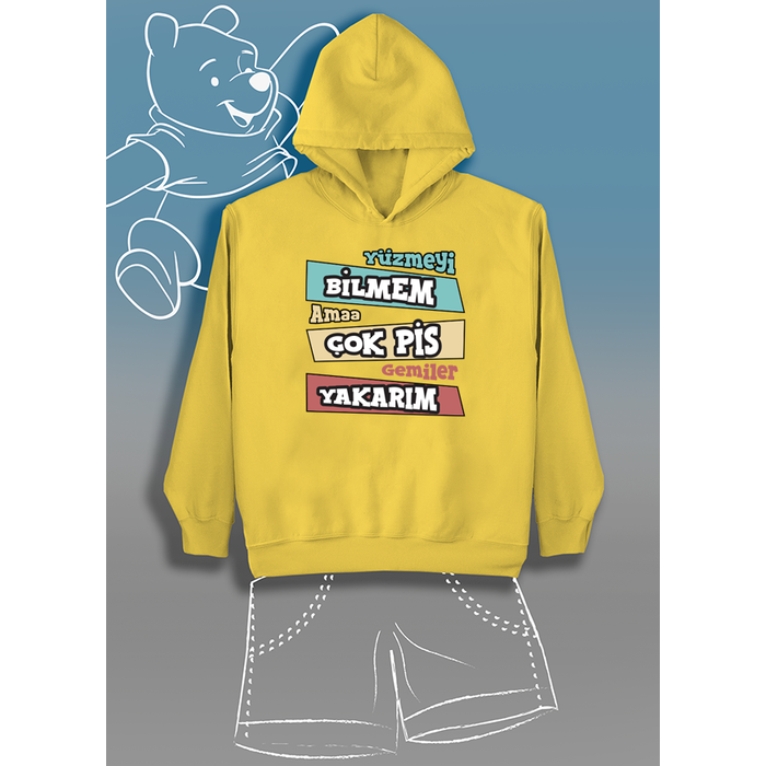 Y�zmeyi Bilmem Ama �ok Pis Gemiler Yakar�m (�ocuk Kap��onlu)